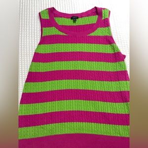 Talbots women’s top - green/pink